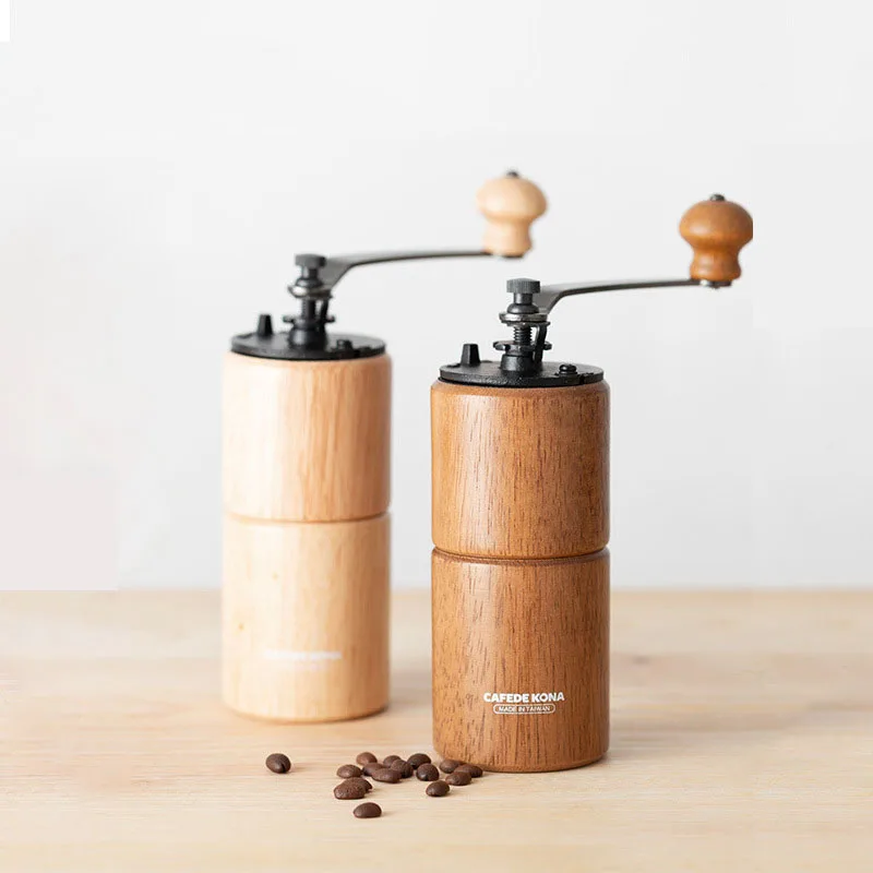 Vysoko Kvalitný Ručný Mlynček na Kávu pre Odkvapkávaniu Kávy Espresso Tlačová francúzsky Dizajnér Kužeľovej Burr Wood Kávy Mlyn Kaviareň Dekorácie Obrázok 4